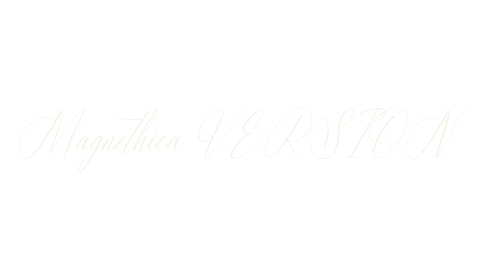 Magnethica VERSION, script font preview