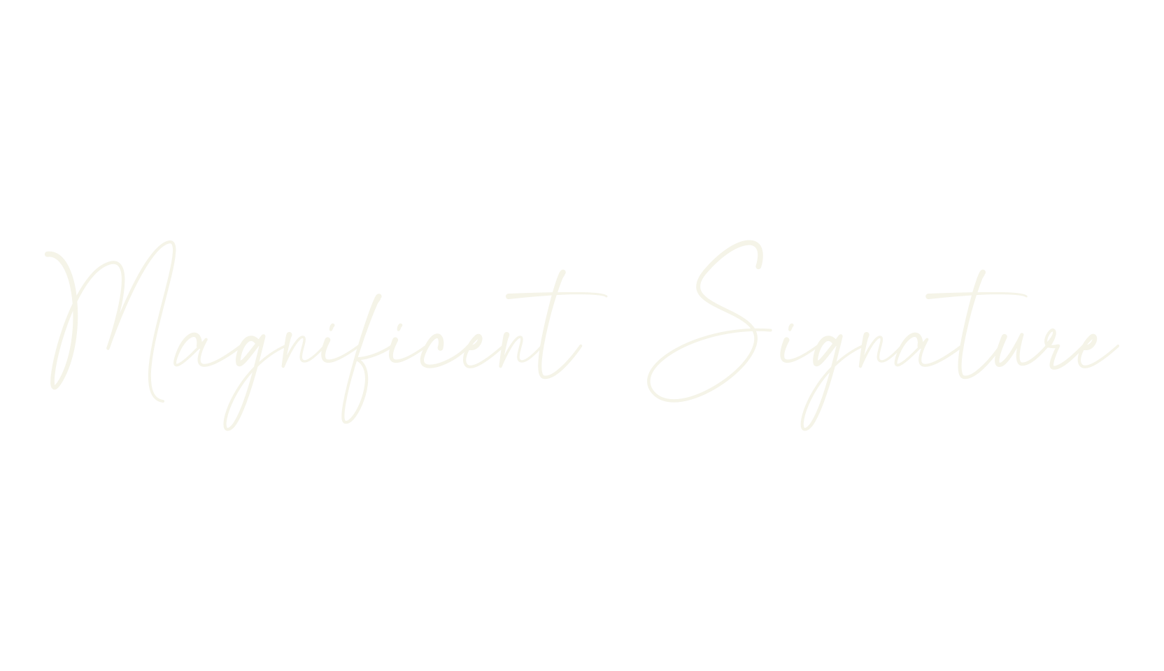Magnificent Signature, cursive font preview