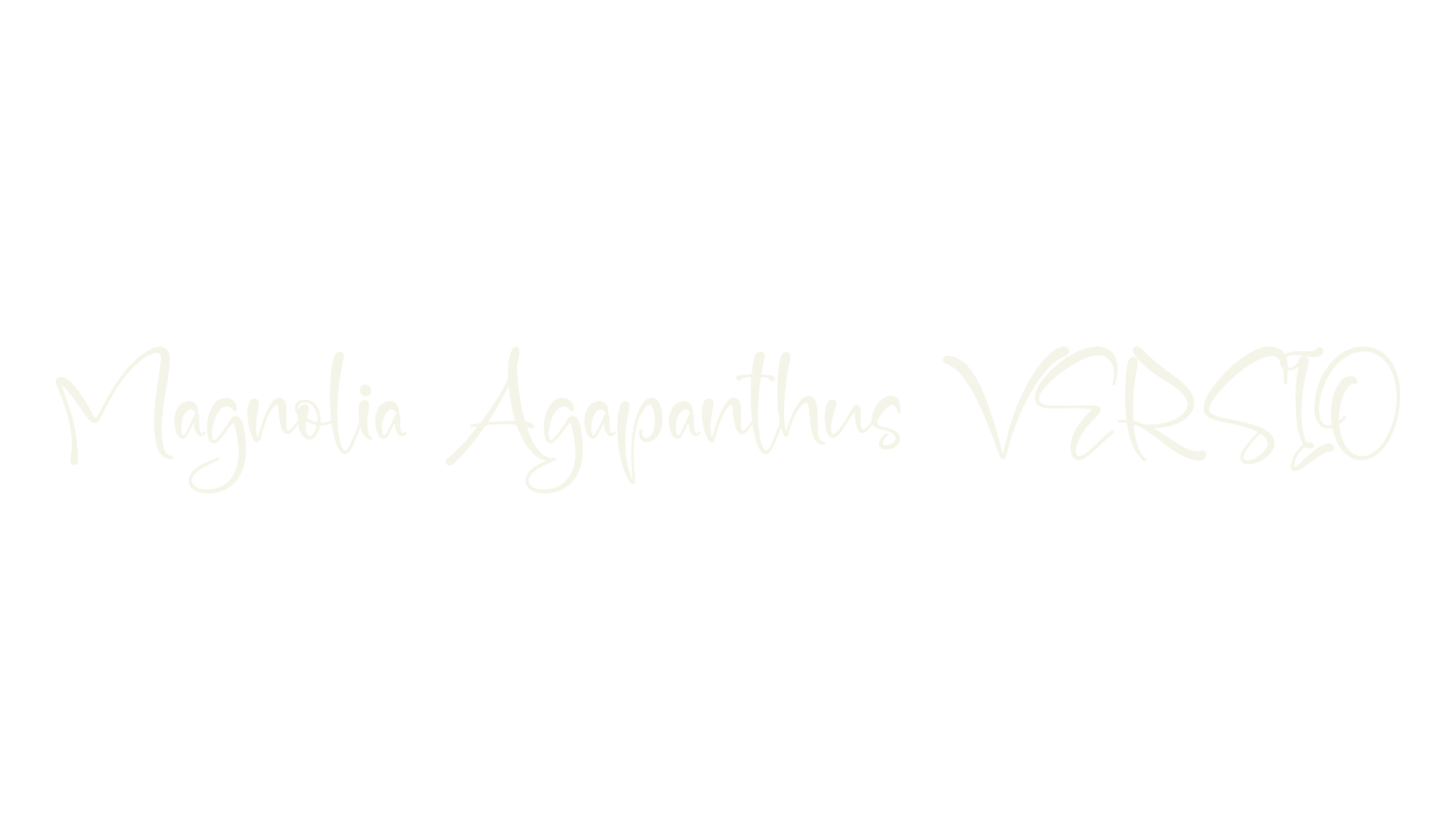 Magnolia Agapanthus VERSIO, script font preview
