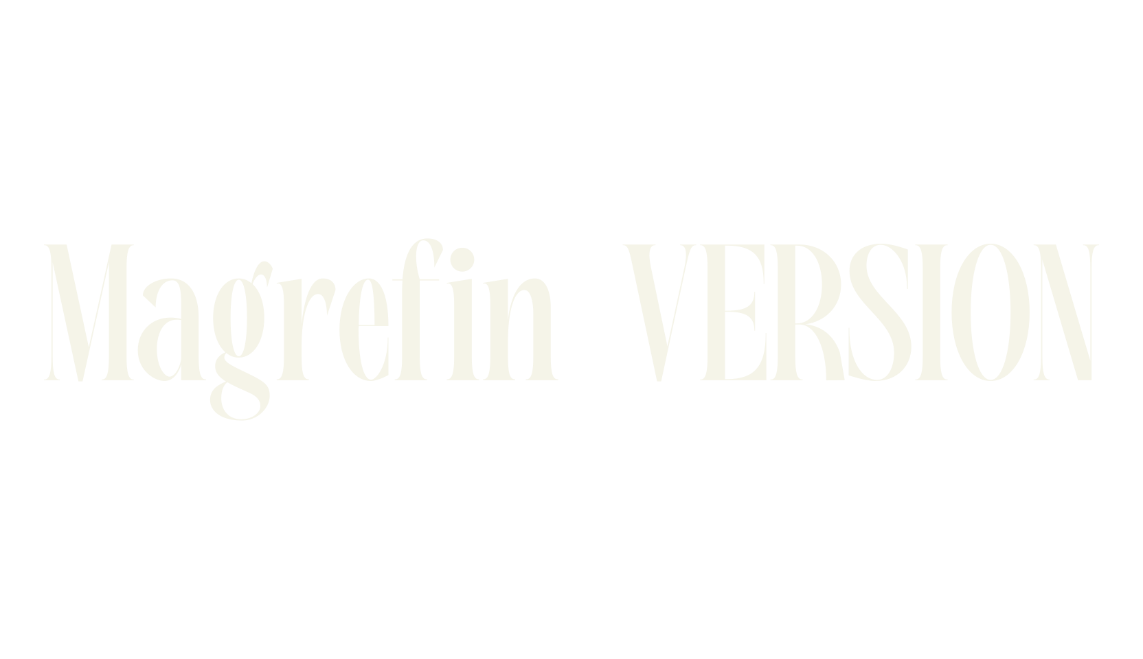 Magrefin VERSION, serif font preview
