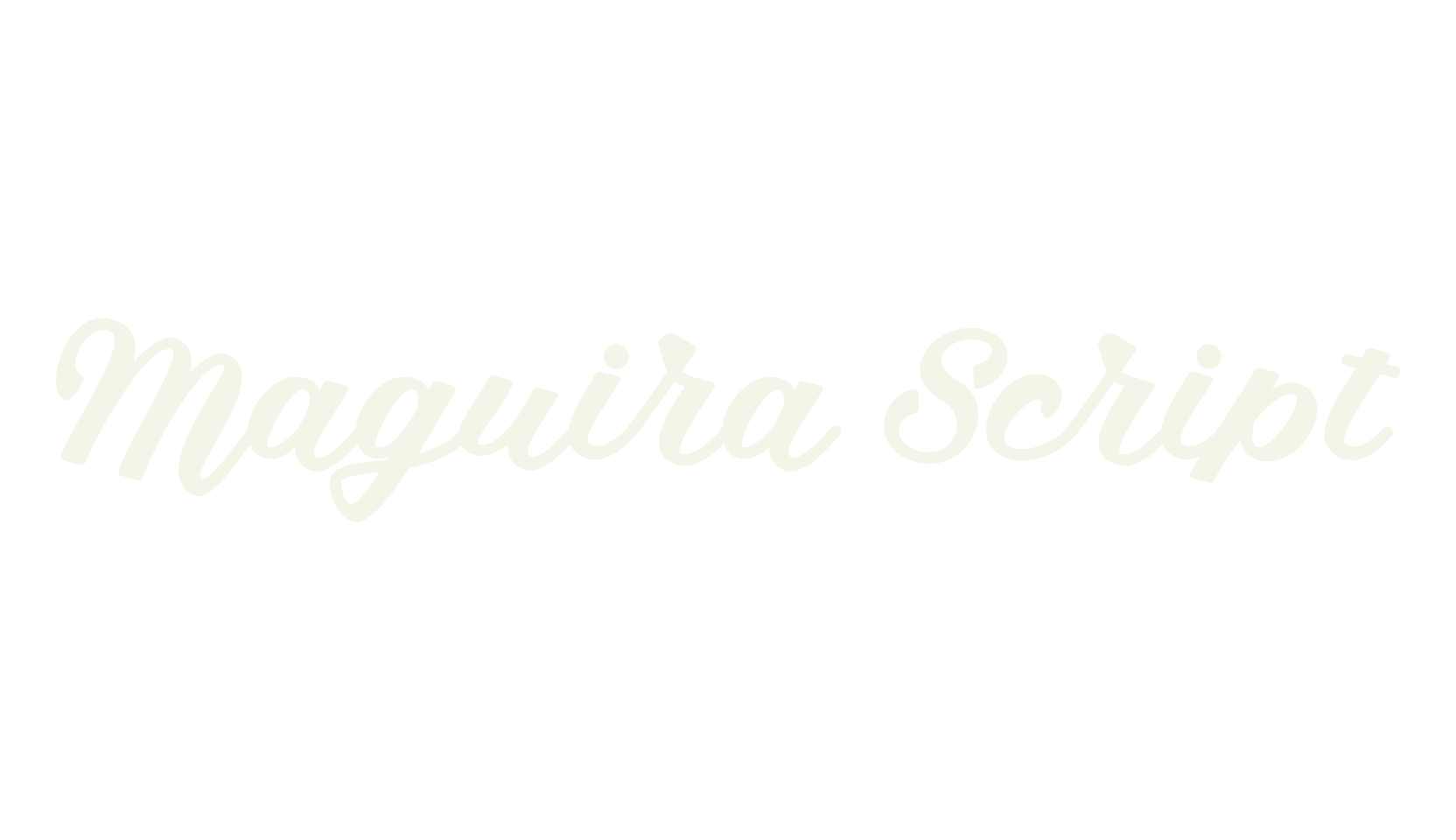 Maguira Script, cool font preview