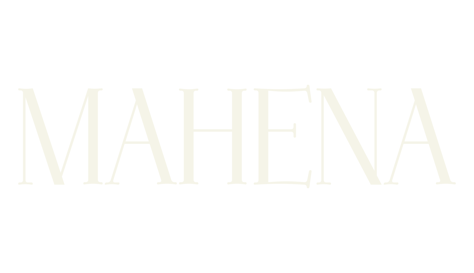 MAHENA, serif font preview
