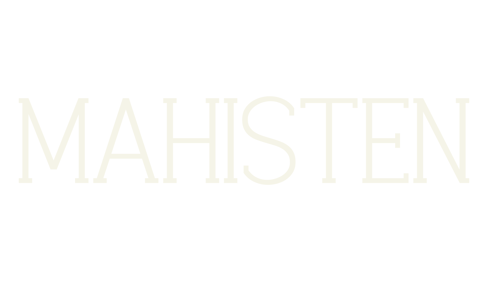 MAHISTEN, modern font preview