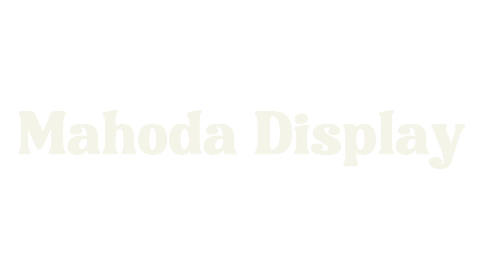 Mahoda Display, display font preview