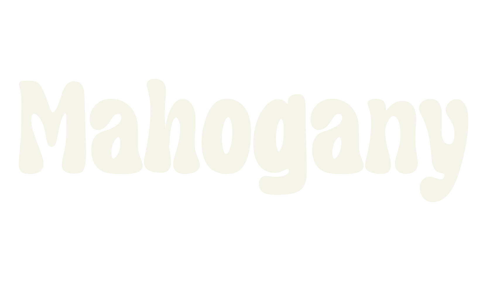 Mahogany, display font preview
