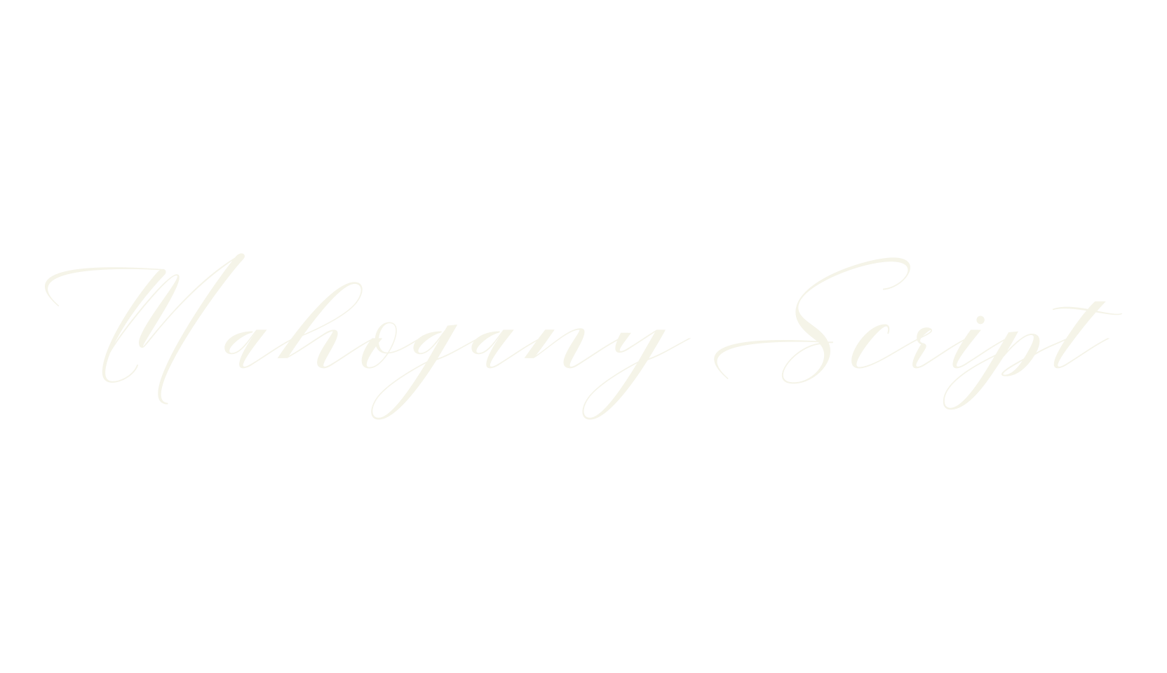Mahogany Script, script font preview