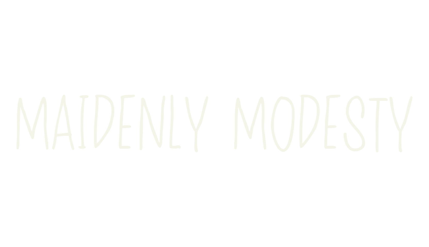Maidenly Modesty, display market font preview