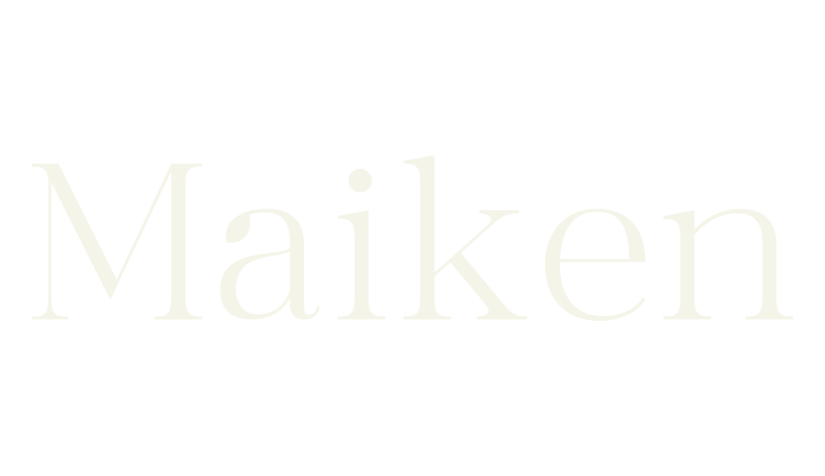 Maiken, serif font preview