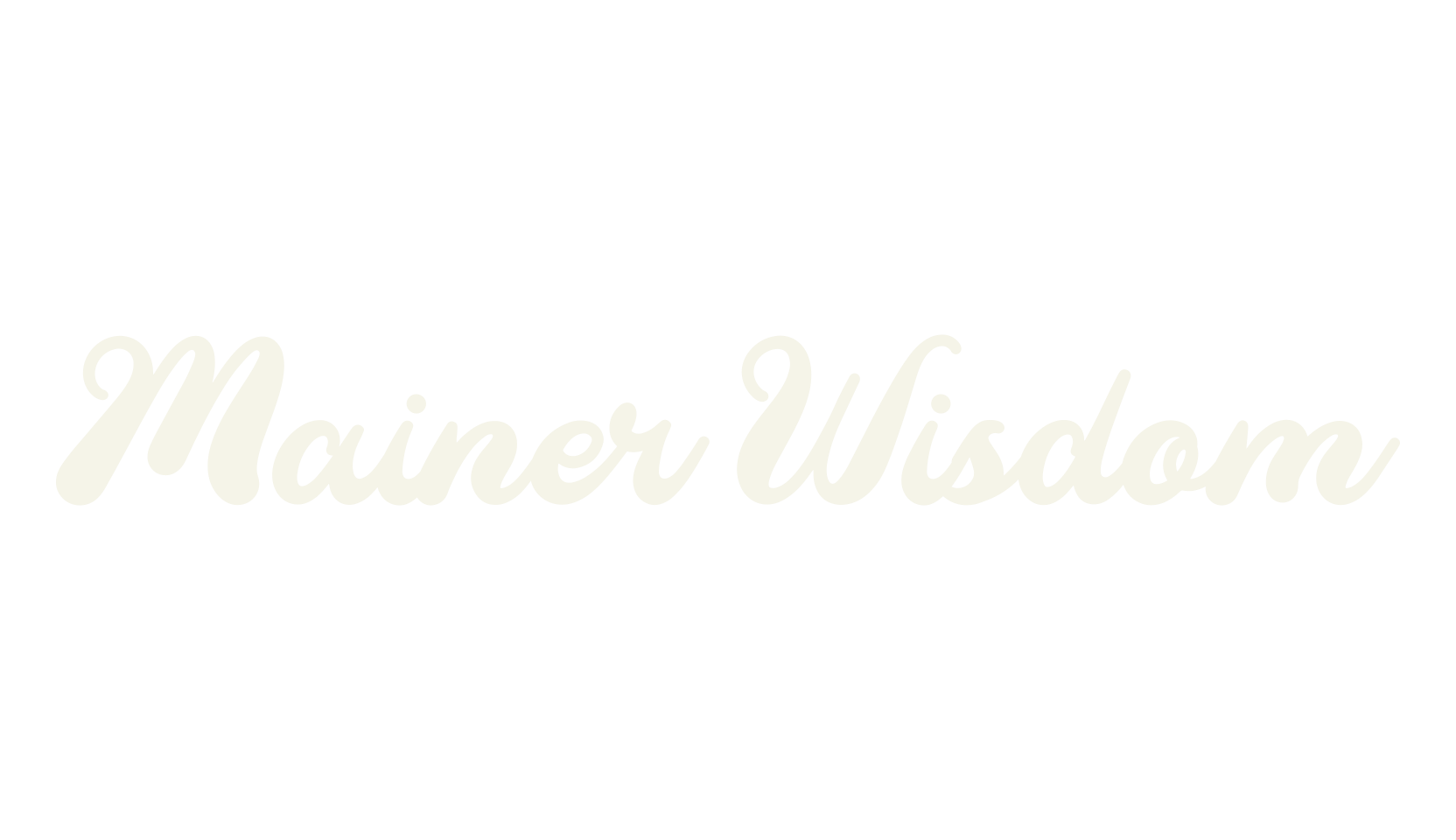 Mainer Wisdom, cursive font preview