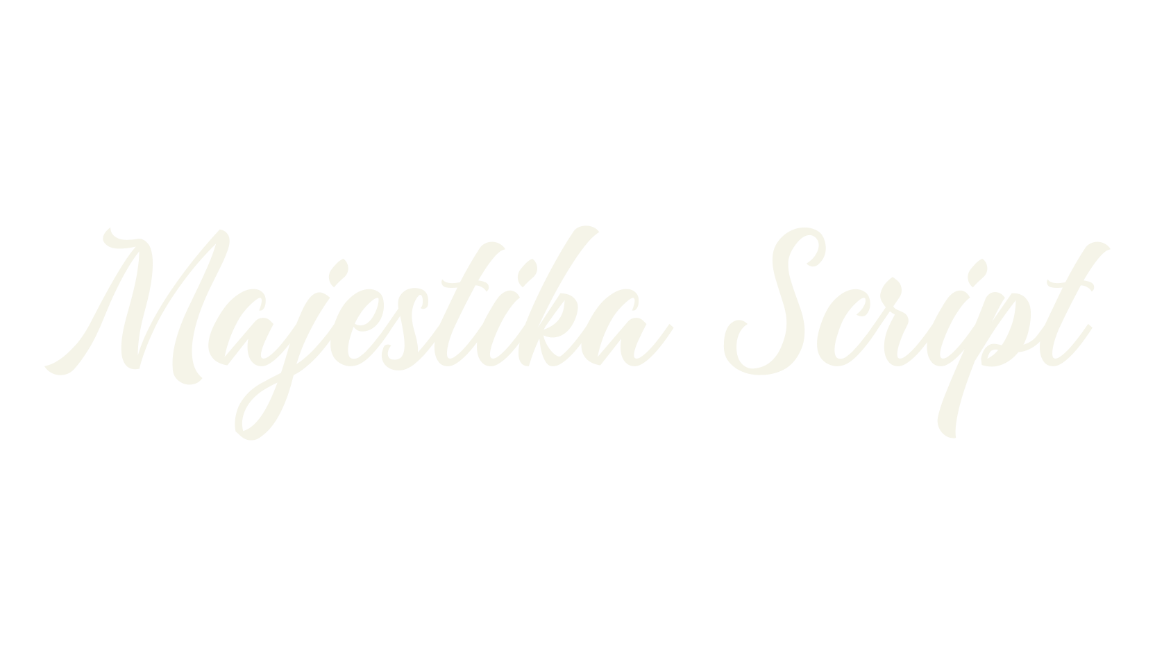 Majestika Script, fashion script font preview
