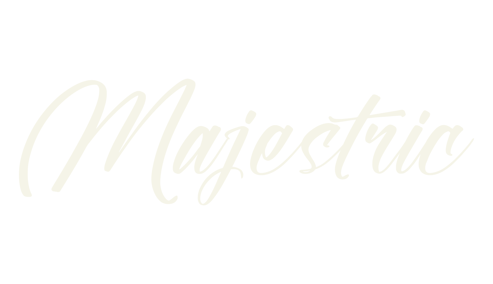 Majestric, script font preview