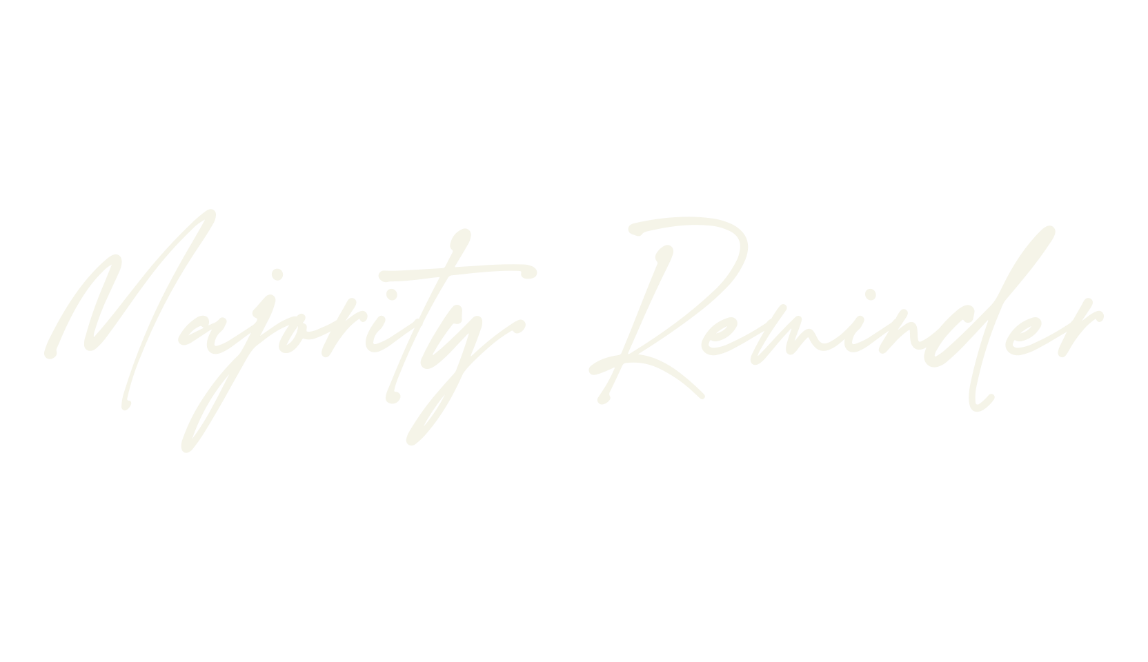 Majority Reminder, signature font preview