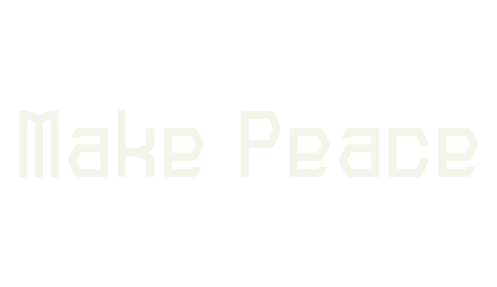 Make Peace, display market font preview