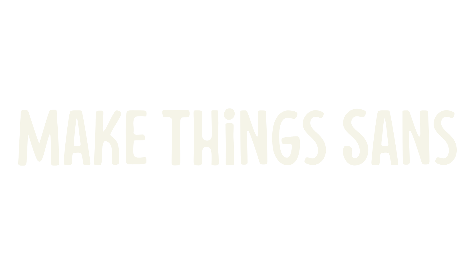 Make Things Sans, handwriting font preview