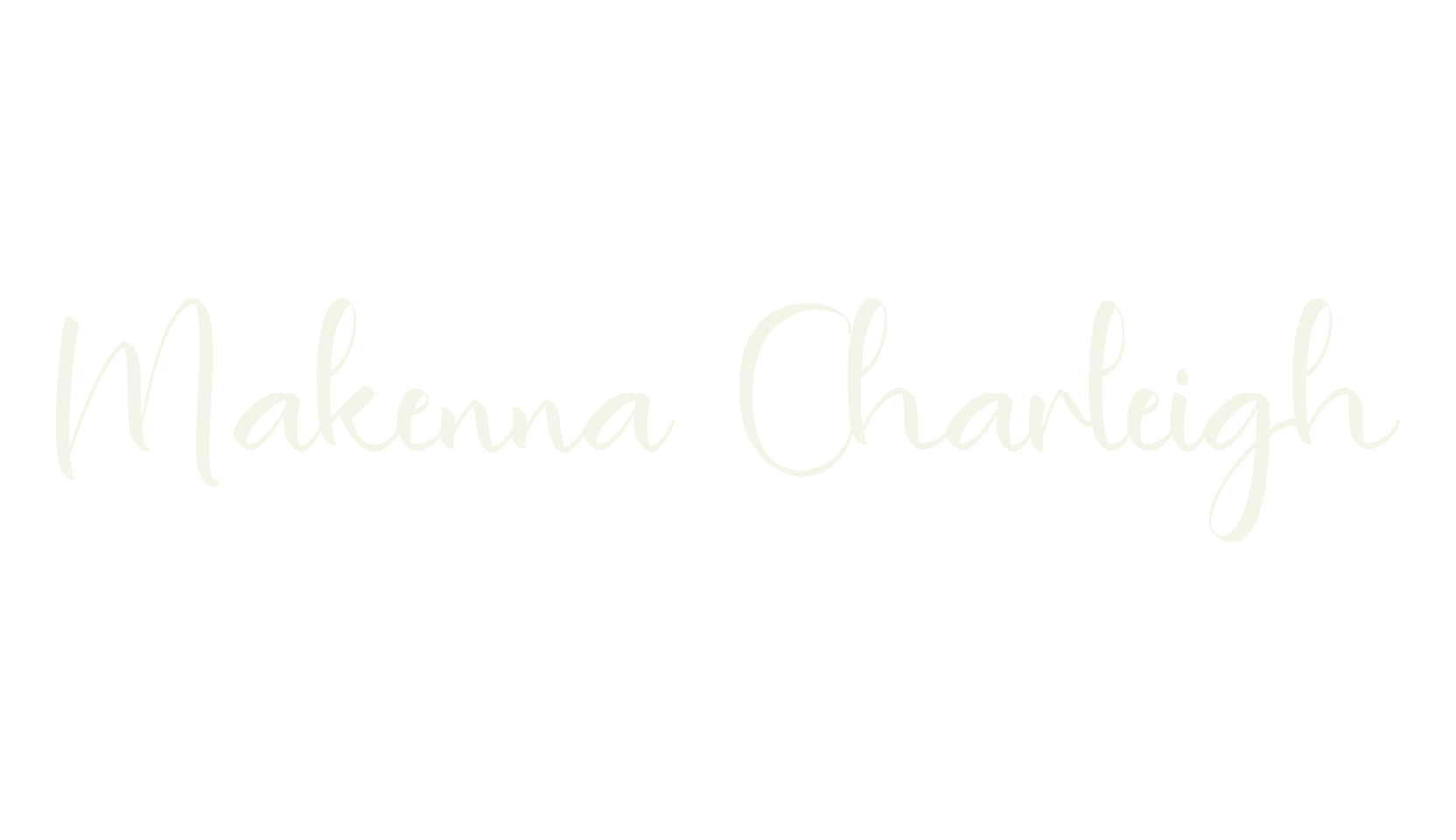 Makenna Charleigh, calligraphy font preview