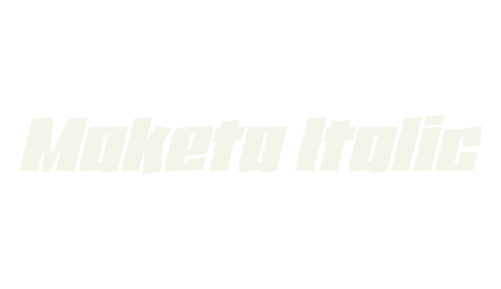 Maketa Italic, italic font preview