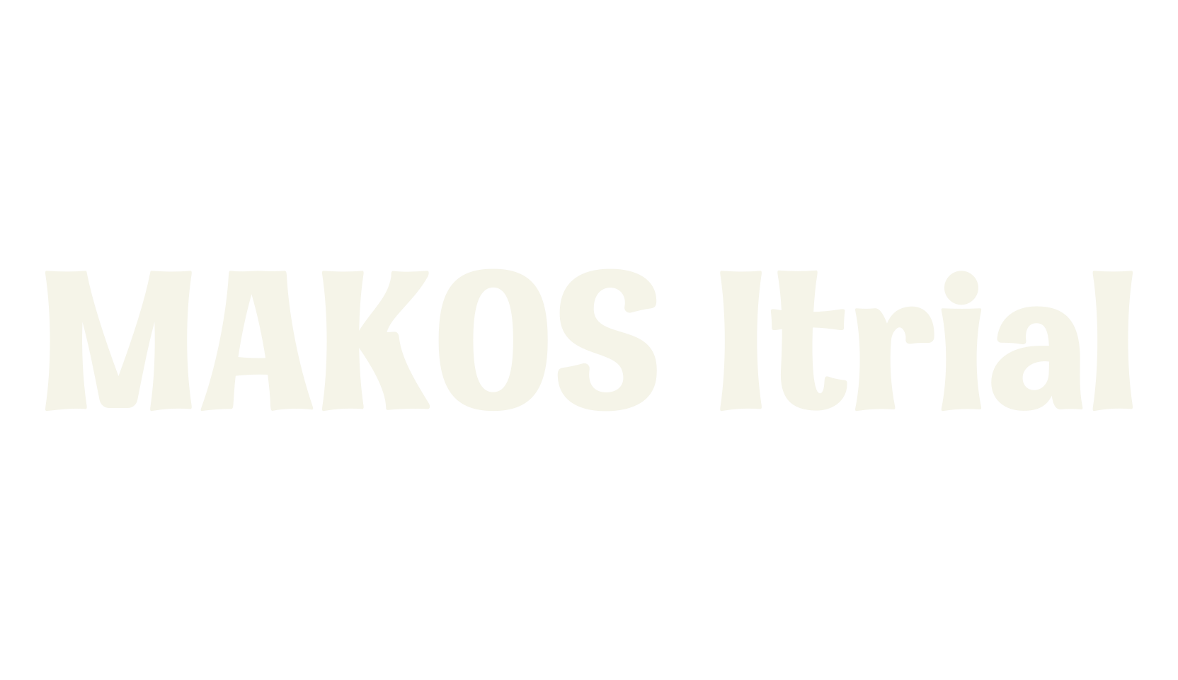 MAKOS Itrial, classic font preview