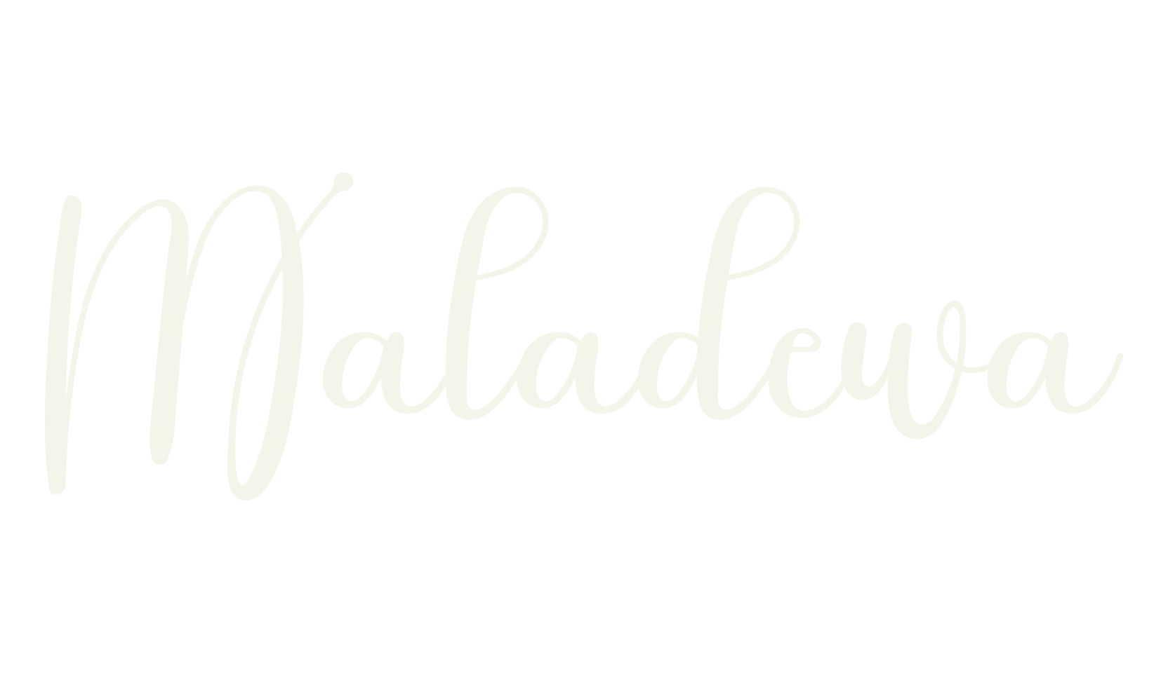 Maladewa, cursive font preview