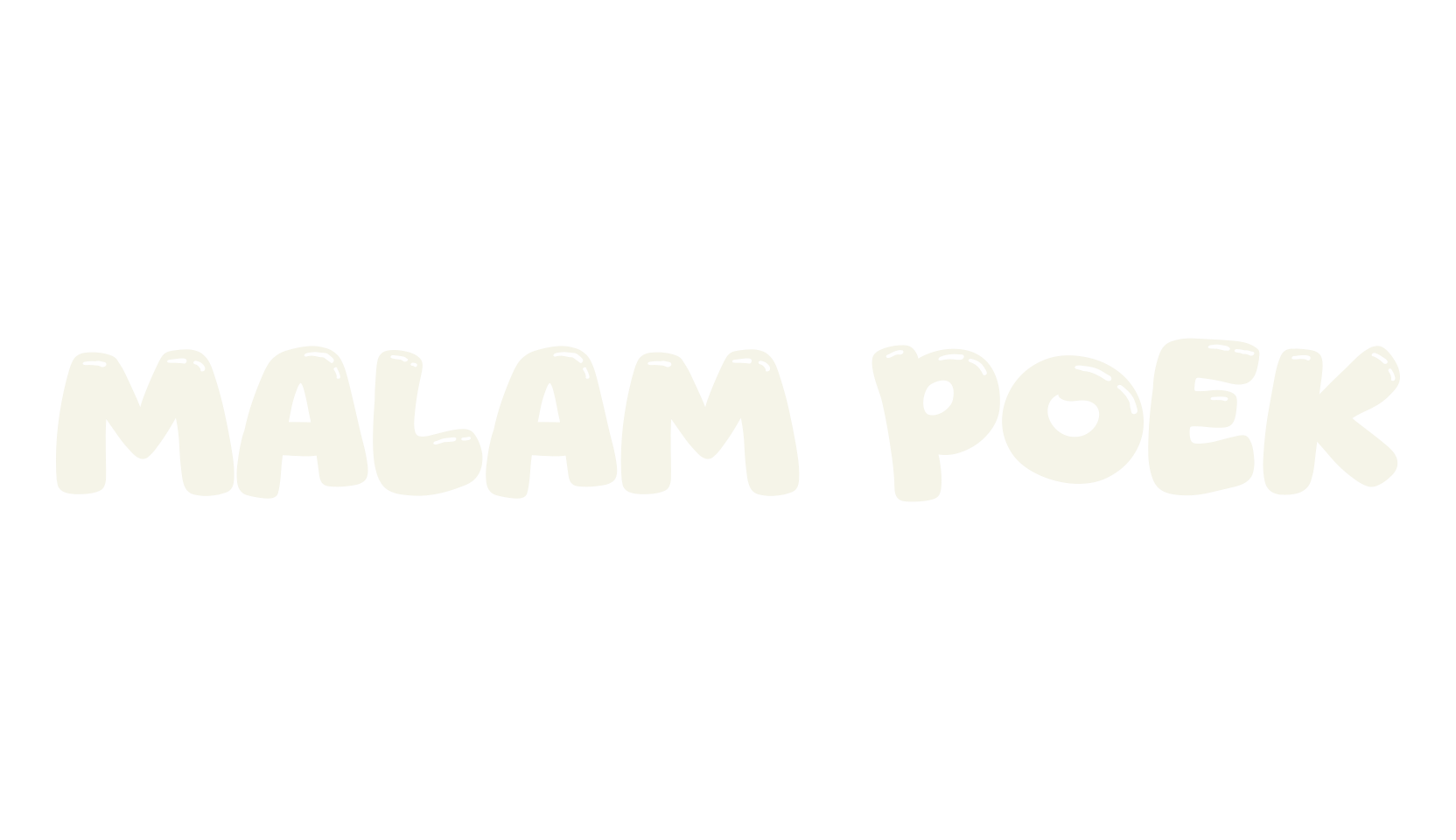 Malam Poek, handwritten font preview