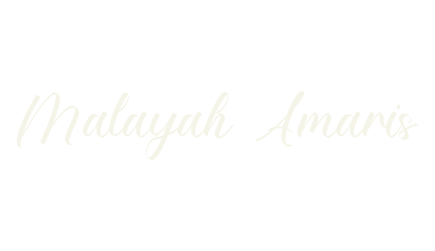 Malayah Amaris, calligraphy font preview