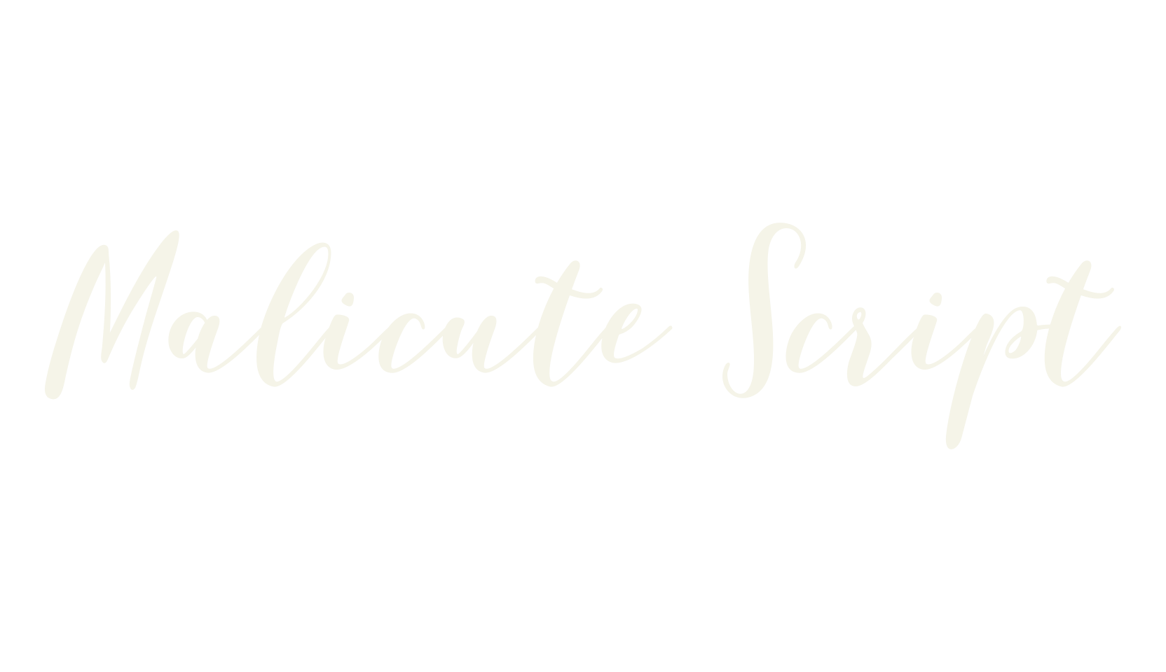Malicute Script, handwriting font preview