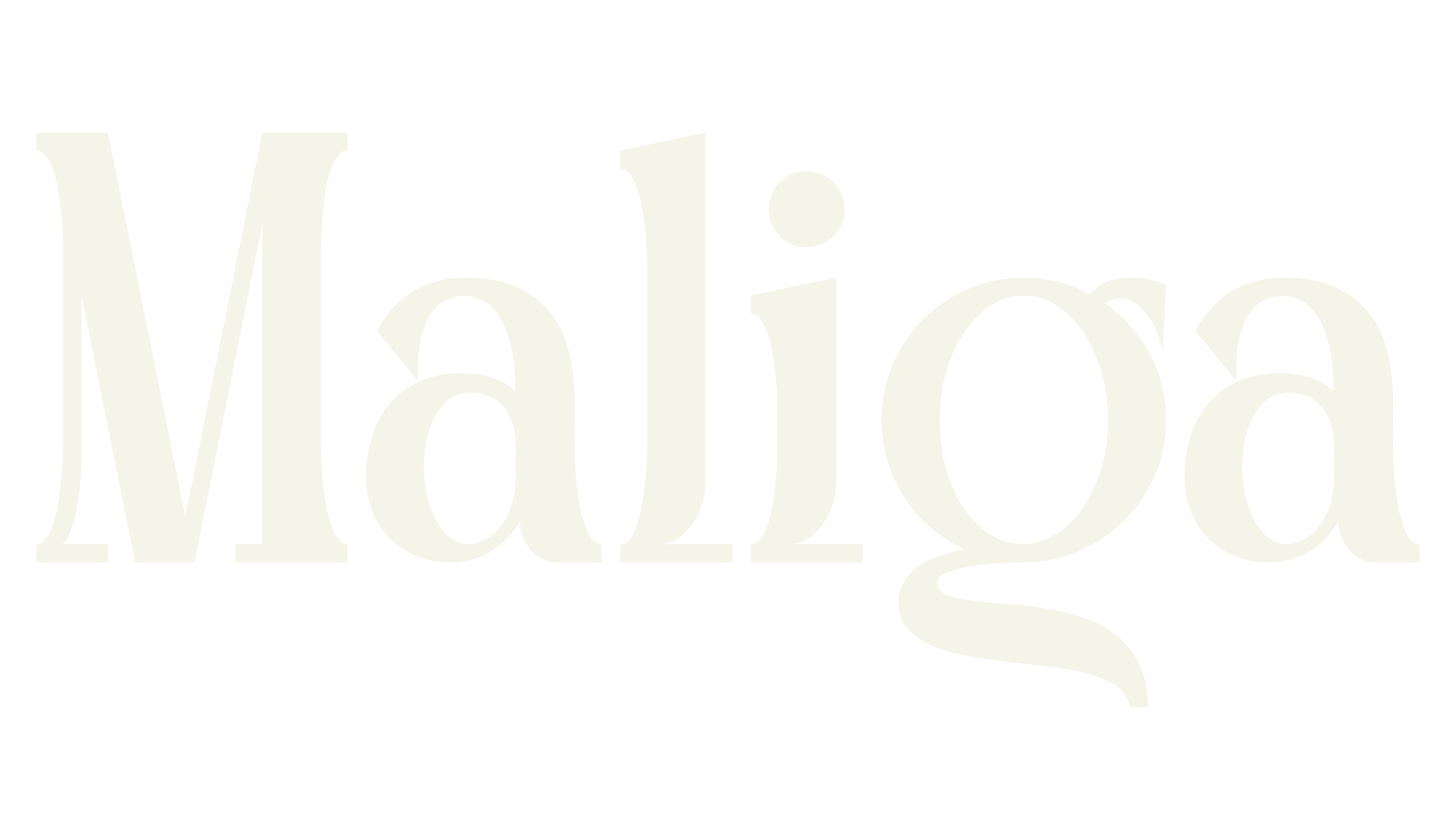 Maliga, serif font preview