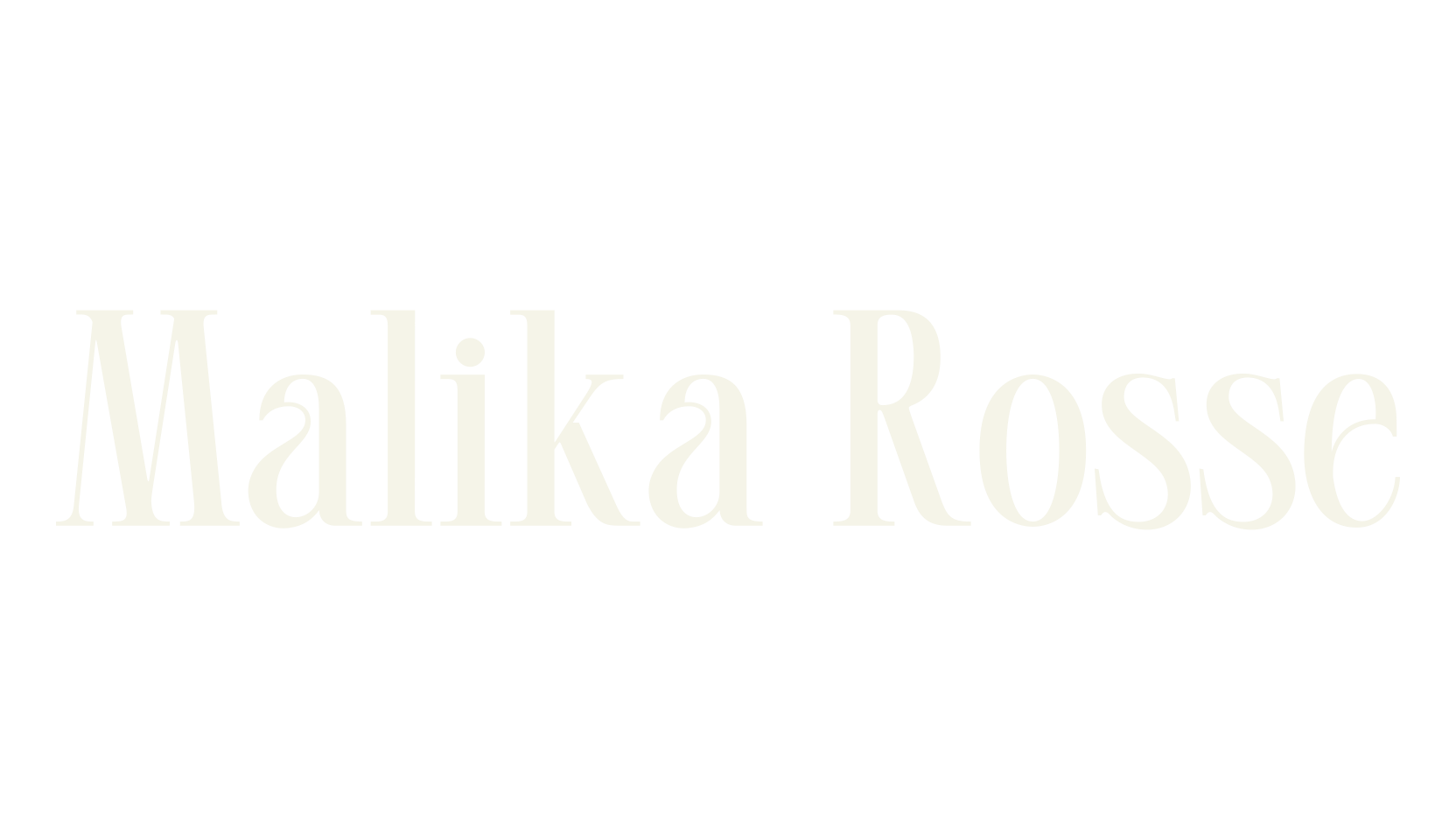 Malika Rosse, serif font preview