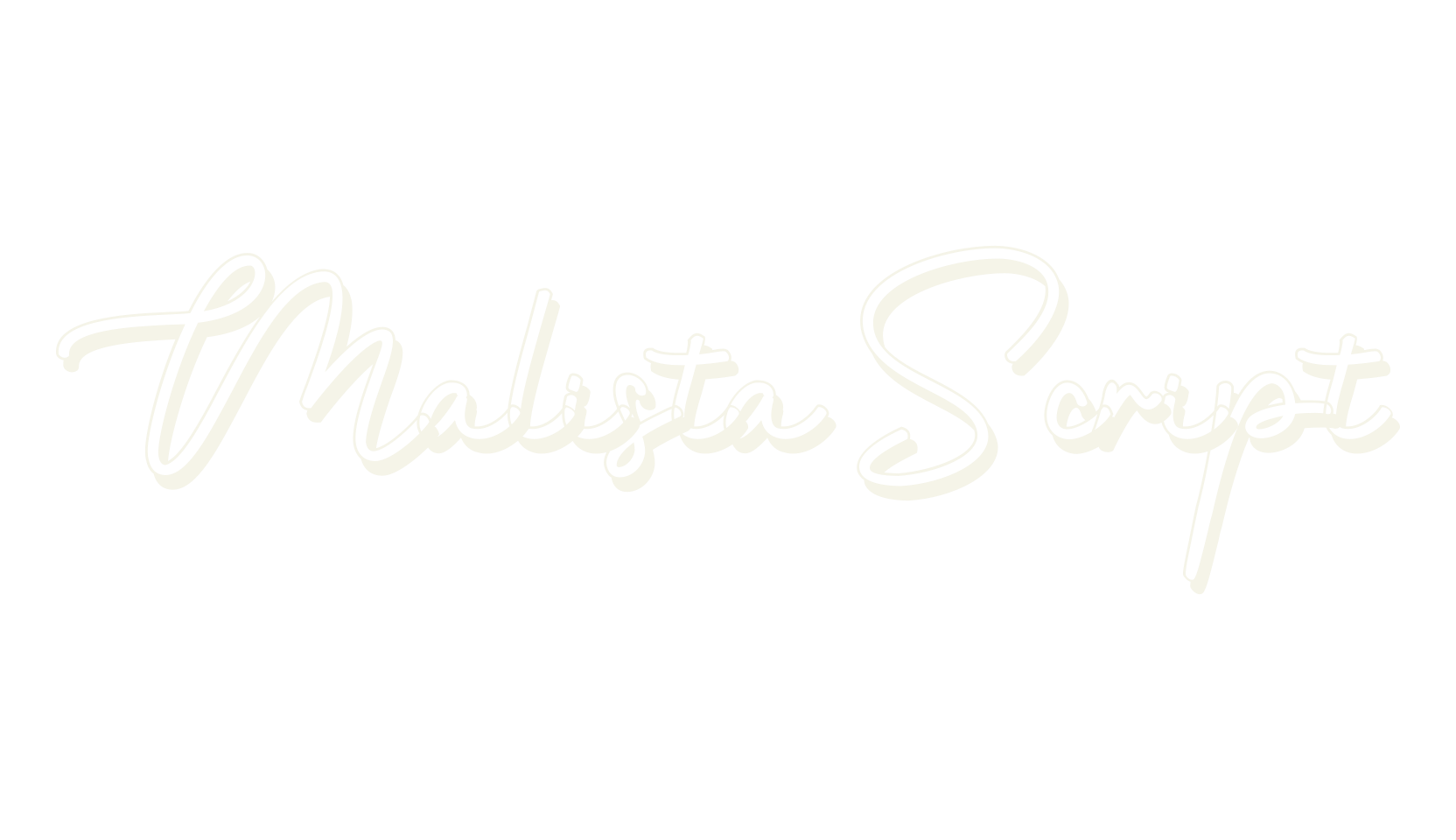 Malista Script, magazine font preview