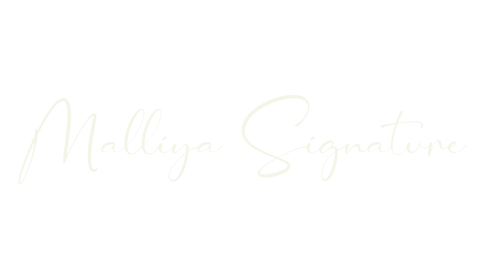 Malliya Signature, cursive font preview