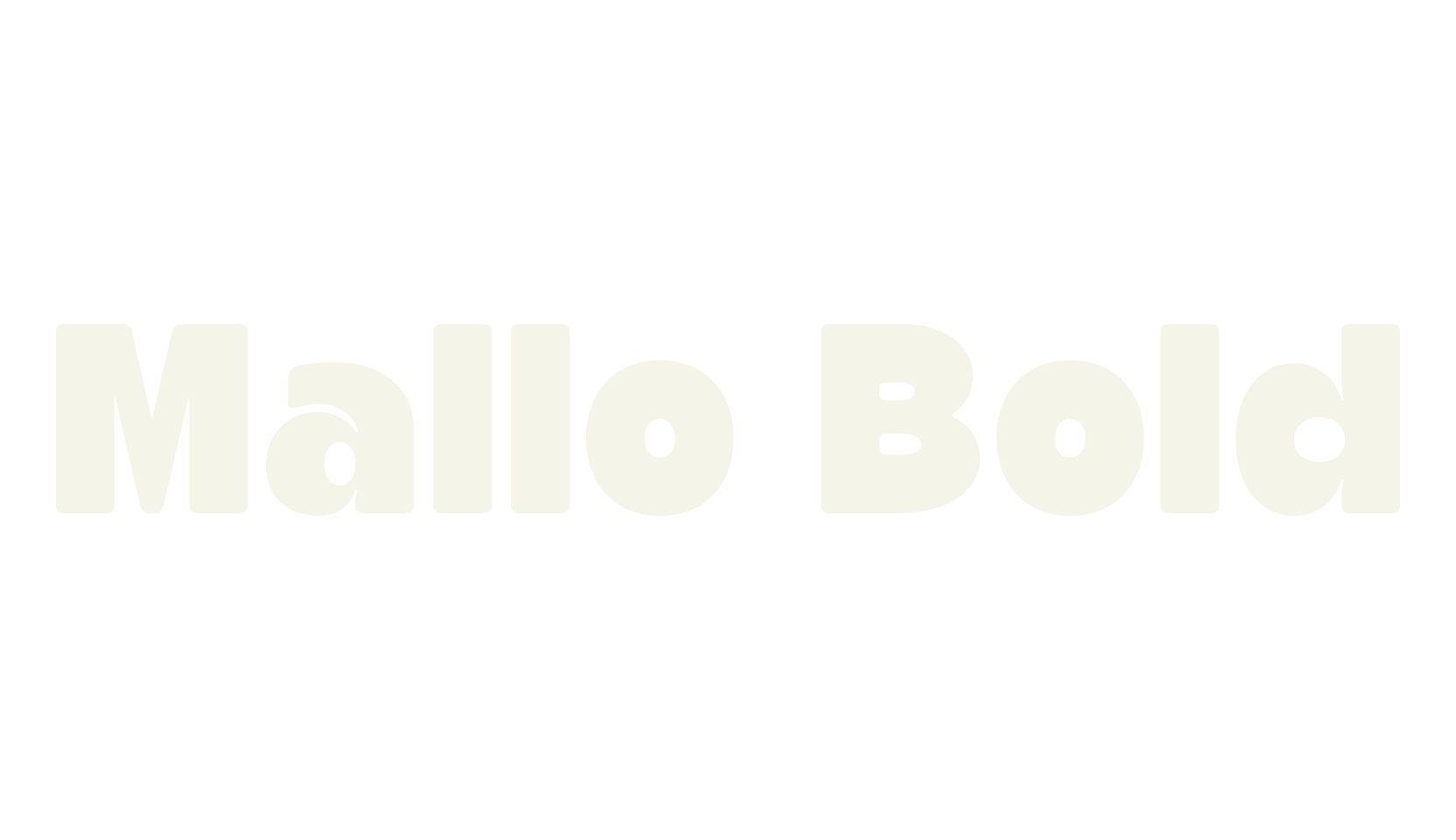Mallo Bold, bold font preview