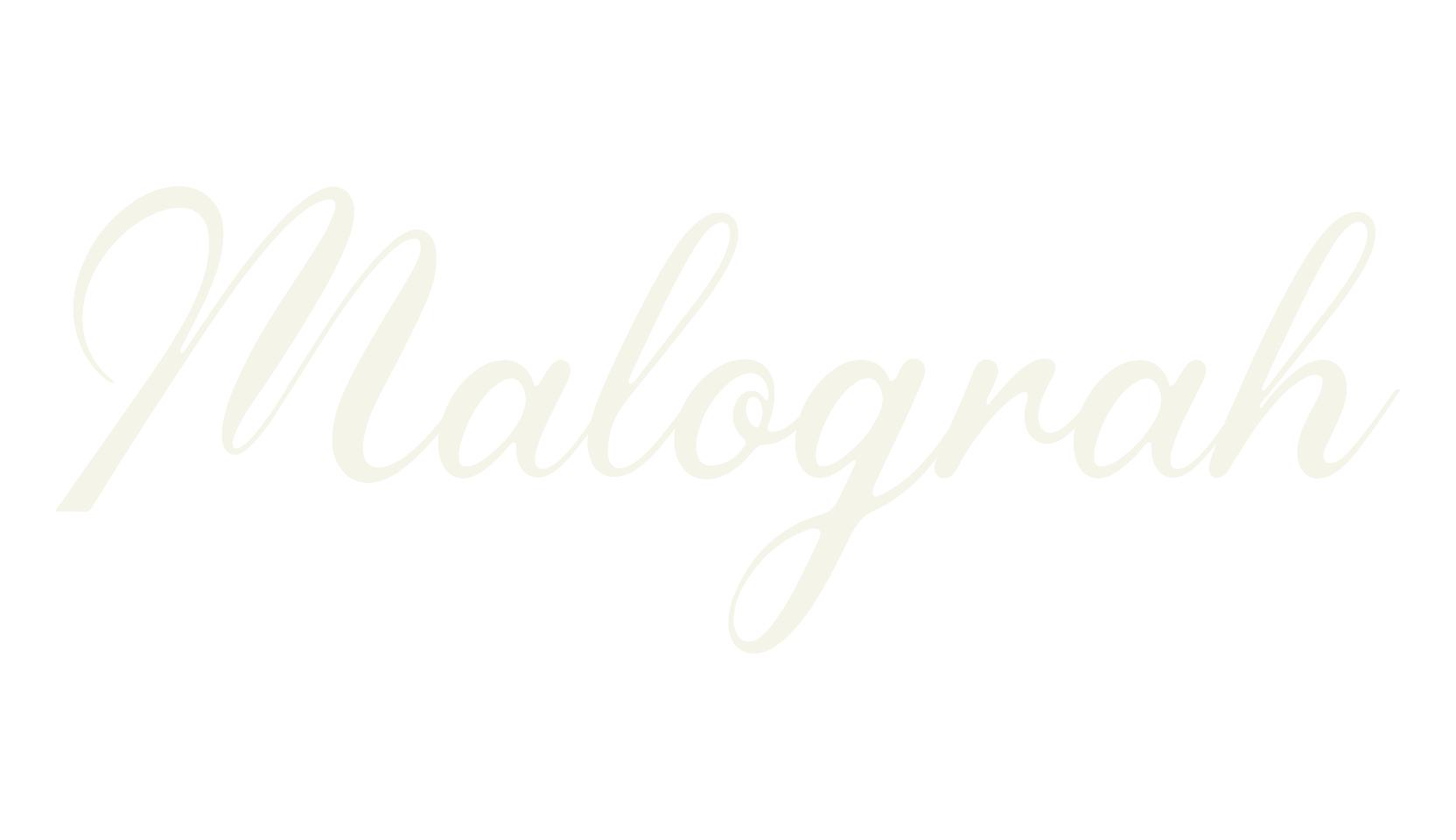 Malograh, cursive font preview