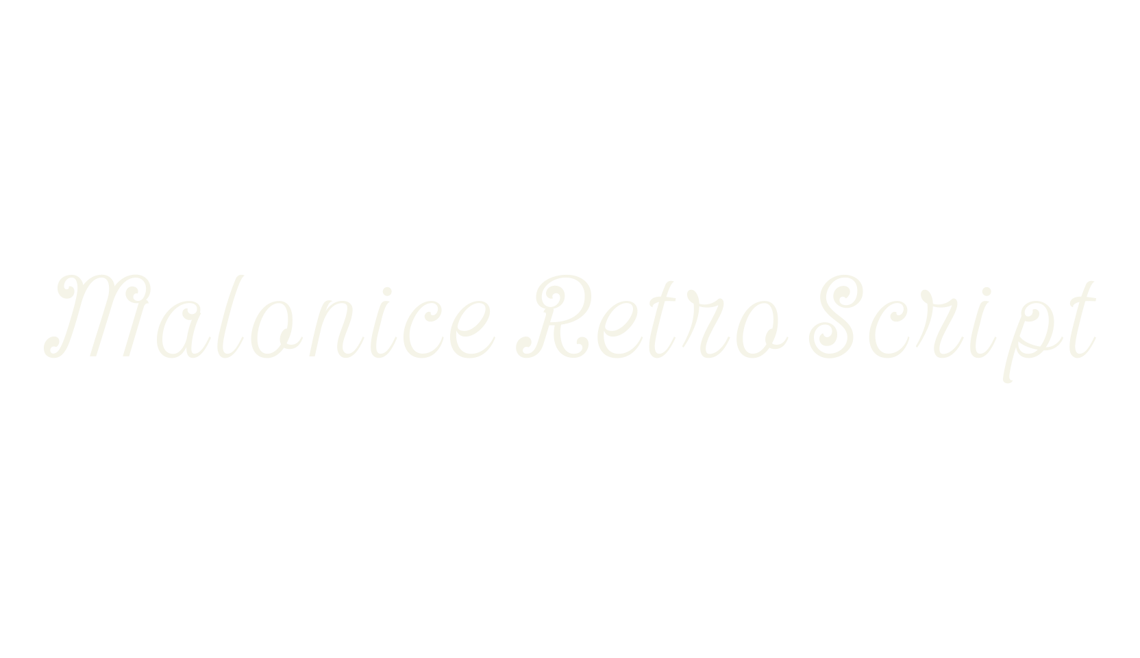 Malonice Retro Script, retro font preview