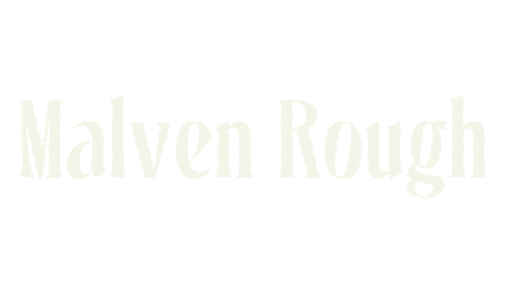 Malven Rough, artistic font preview