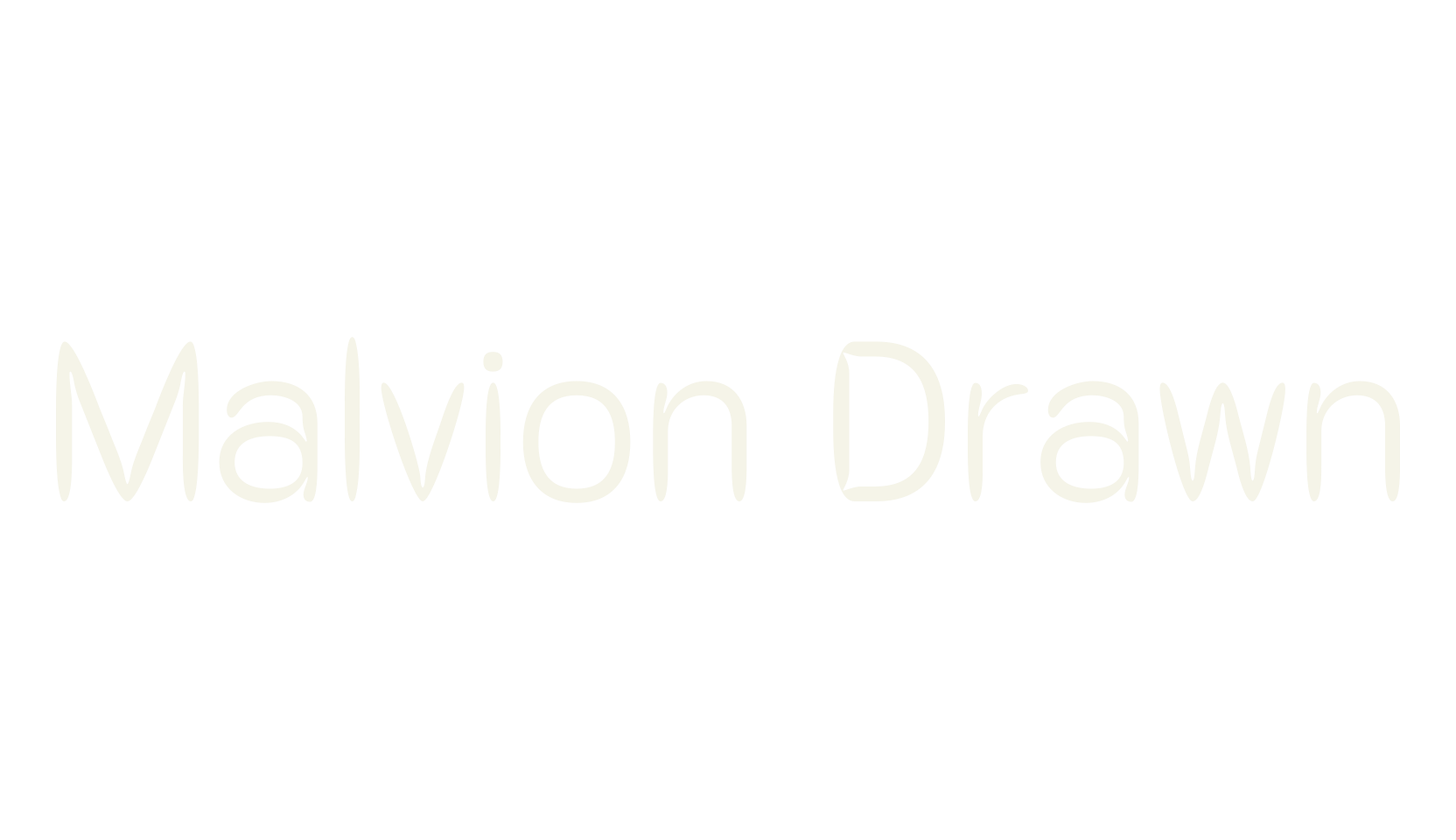Malvion Drawn, logo font preview