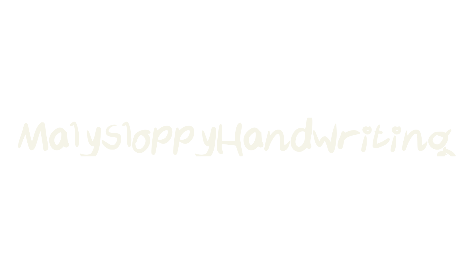MalySloppyHandwriting, display font preview