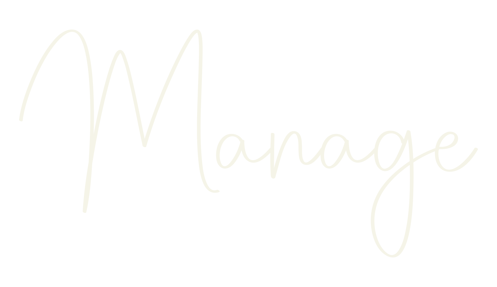 Manage, script font preview
