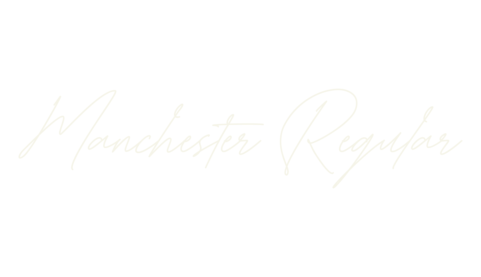 Manchester Regular, fashion script font preview
