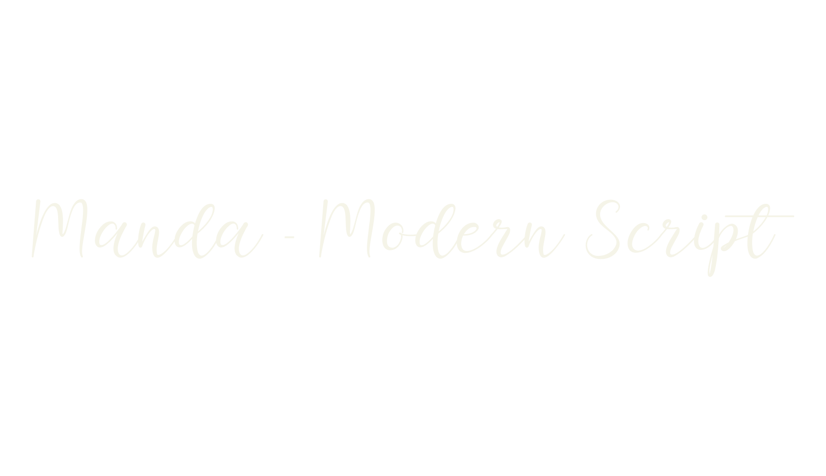 Manda - Modern Script, modern font preview