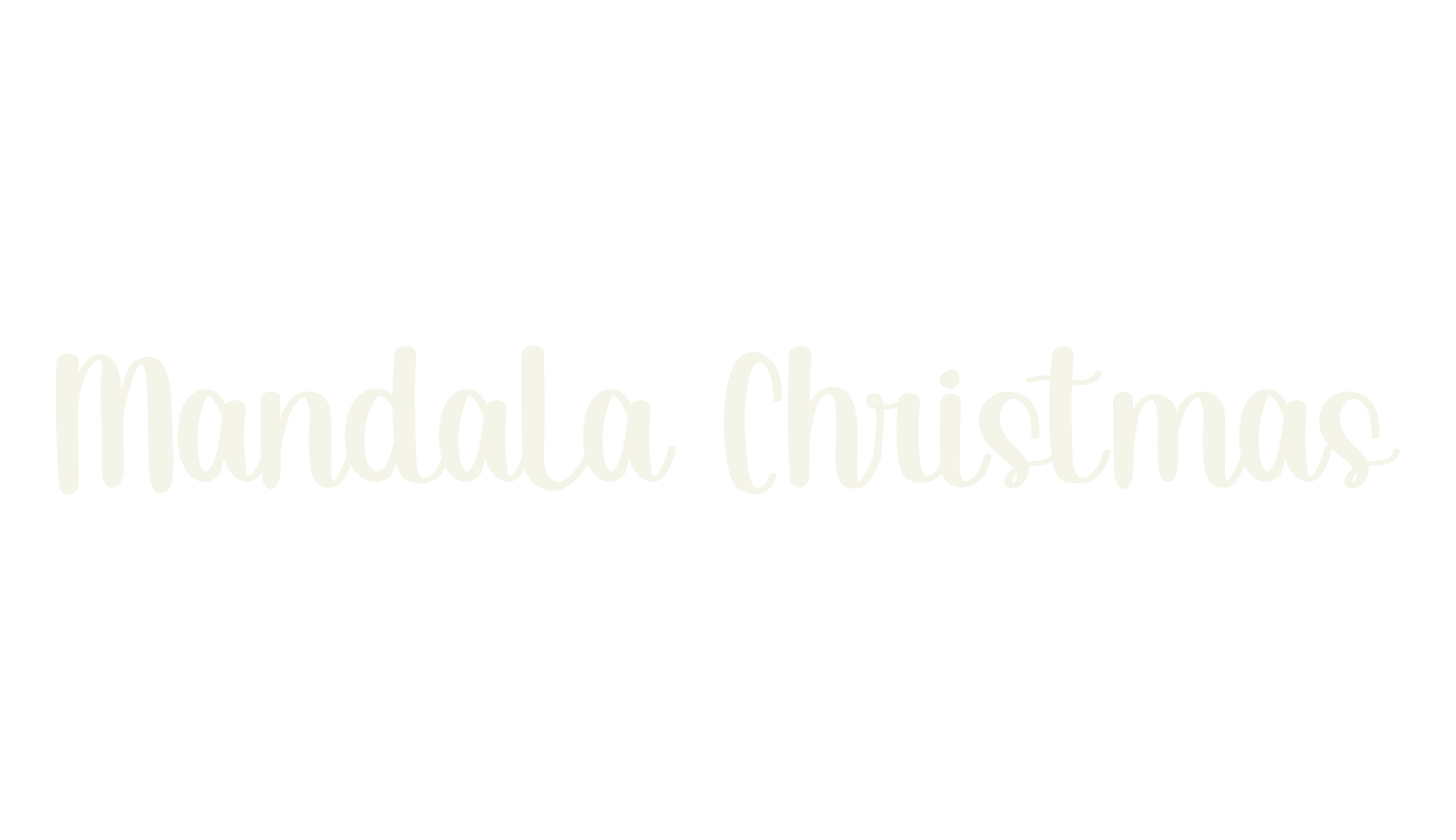 Mandala Christmas, calligraphy font preview