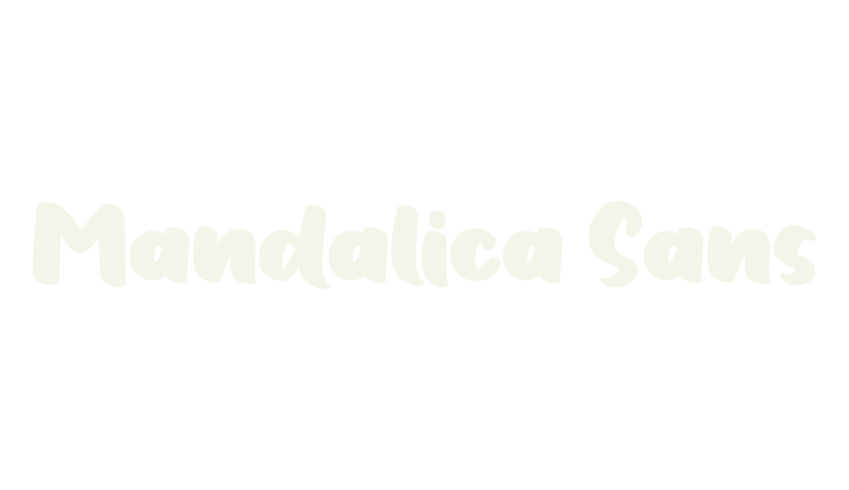 Mandalica Sans, cute font preview