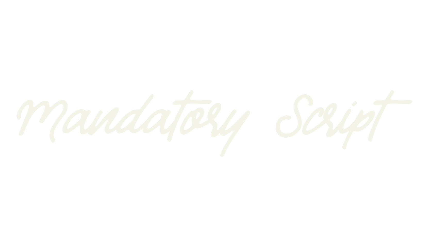 Mandatory Script, fashion script font preview
