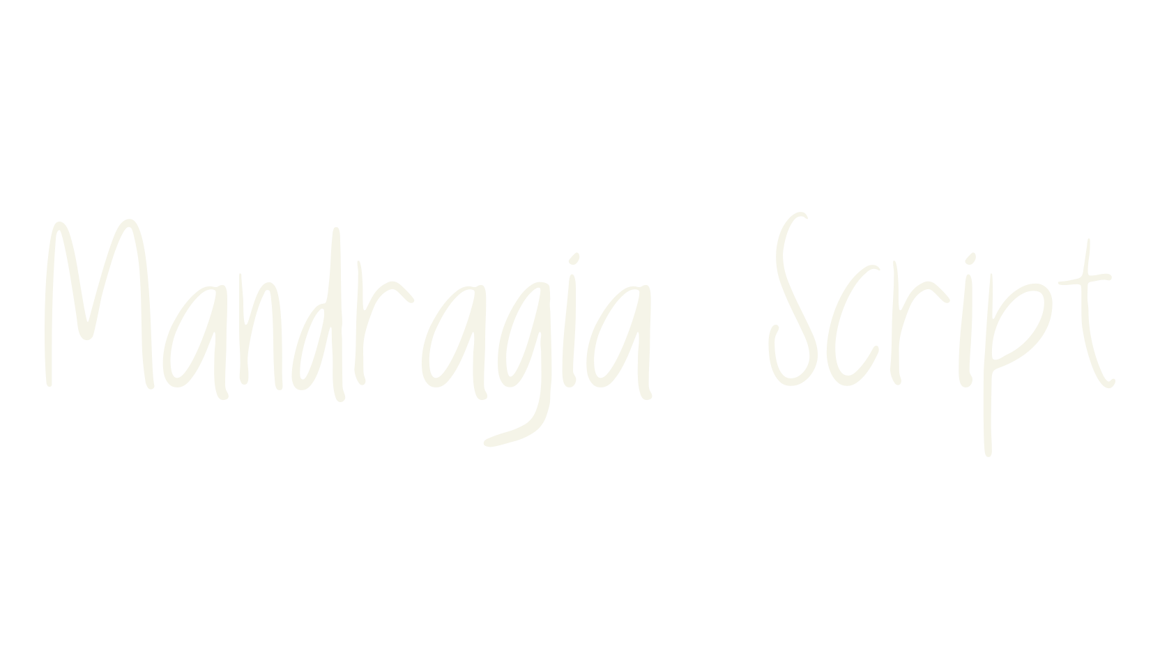 Mandragia Script, script font preview