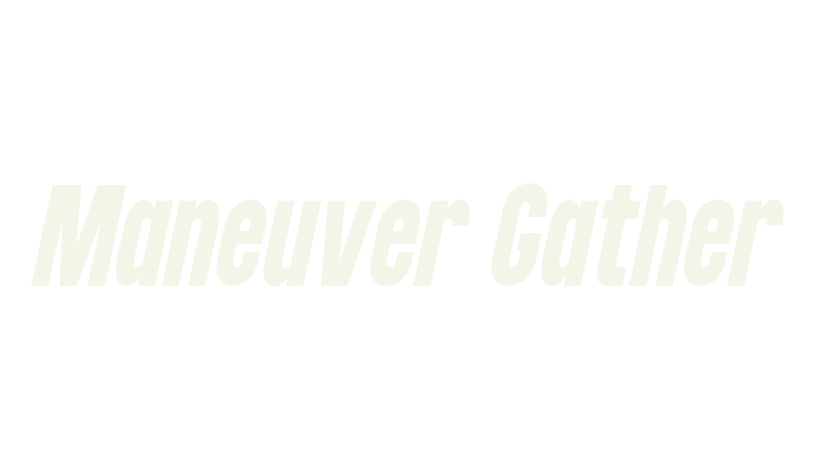 Maneuver Gather, professional font preview