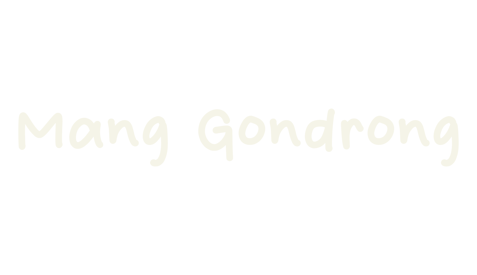 Mang Gondrong, handwritten font preview