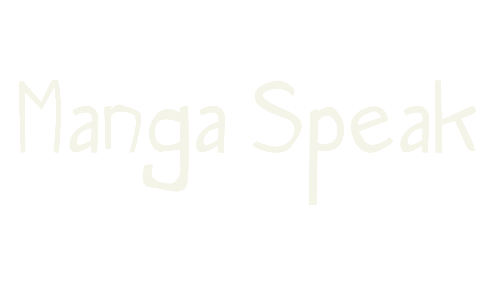 Manga Speak, handwriting font preview