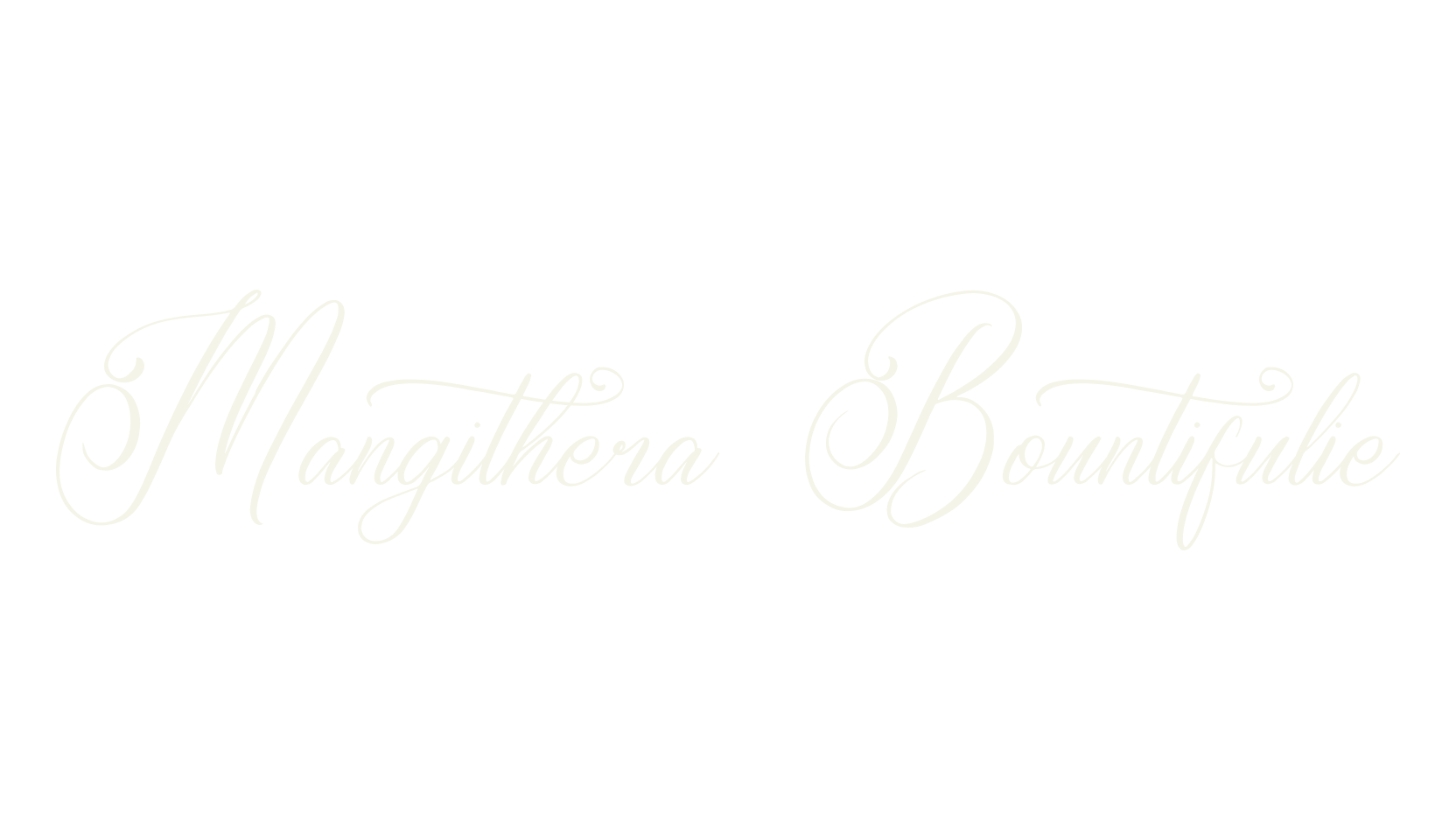 Mangithera Bountifulie, script font preview