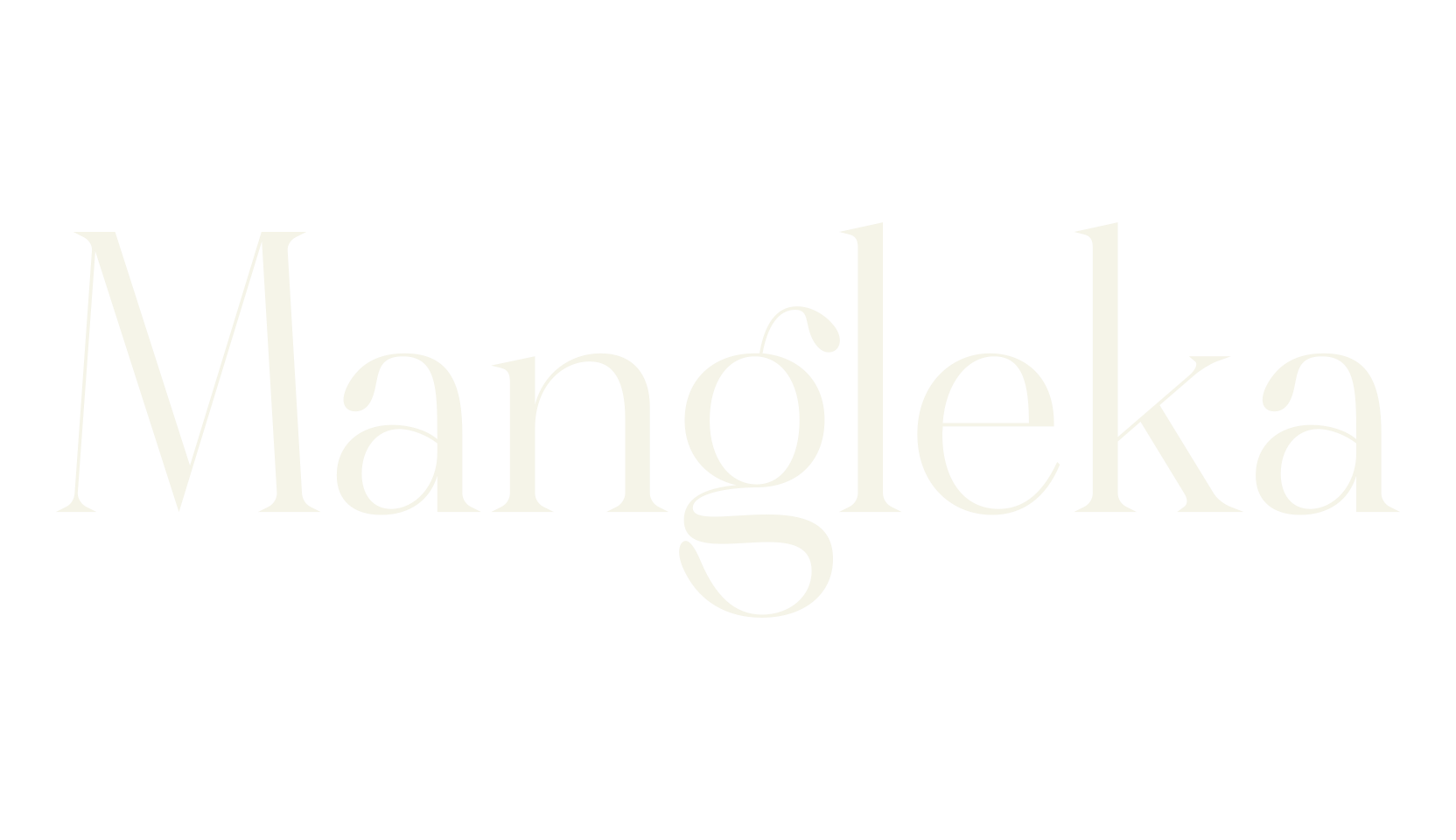 Mangleka, serif font preview