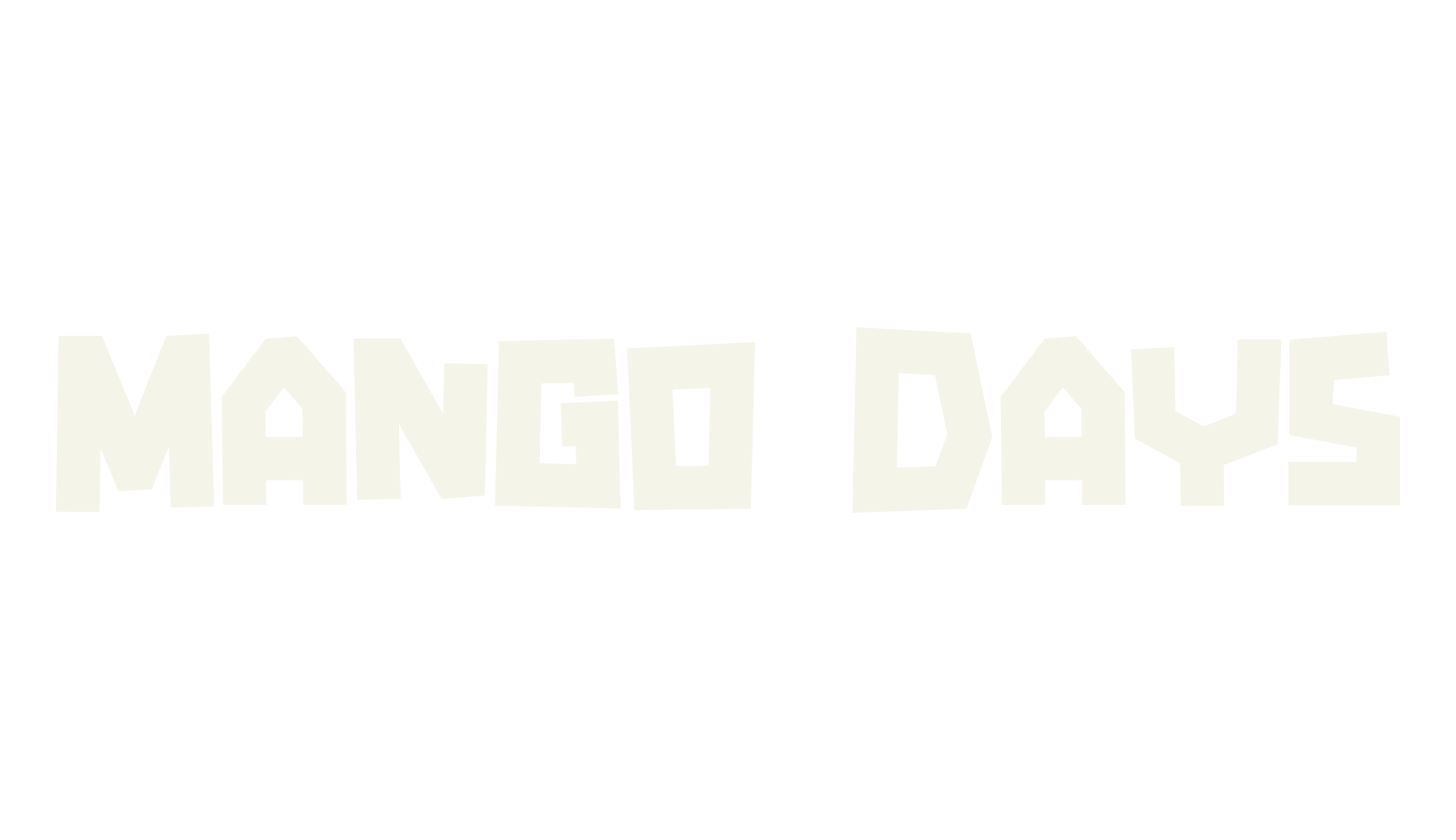 Mango Days, display market font preview
