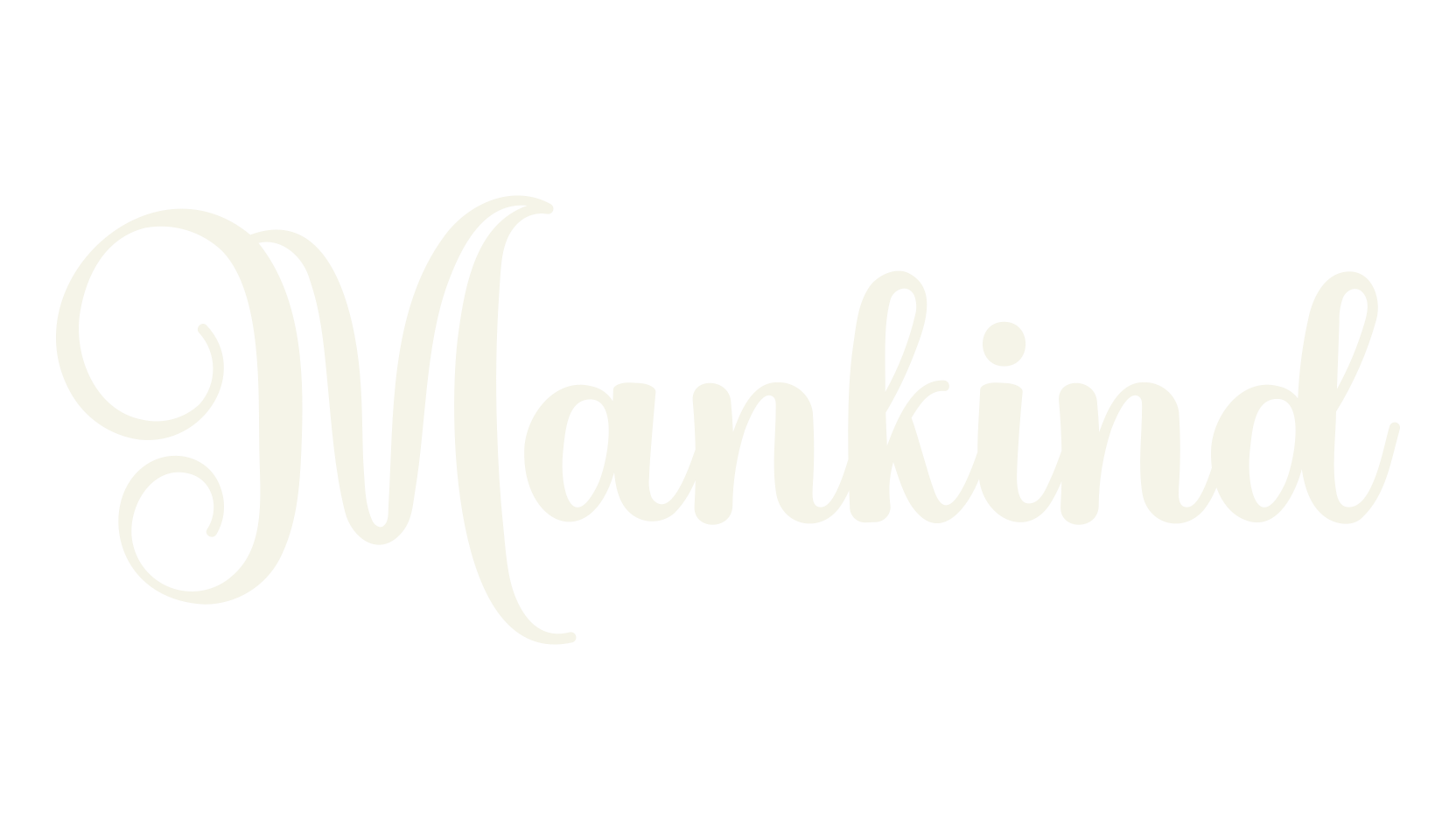 Mankind, cursive font preview