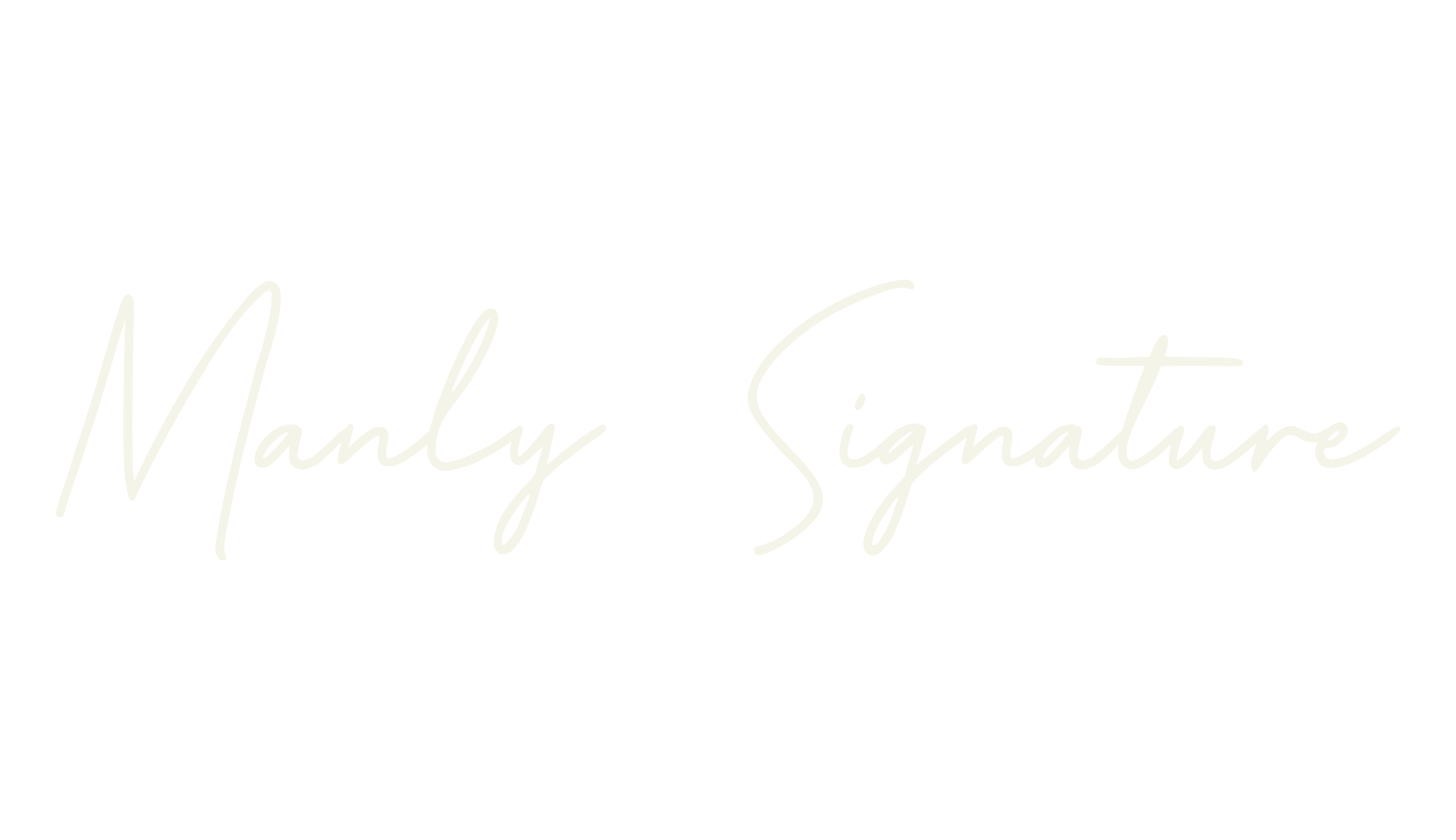Manly Signature, signature font preview